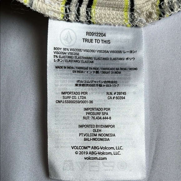 Volcom High Waist Yellow and Black Shorts - Picture 8 of 9